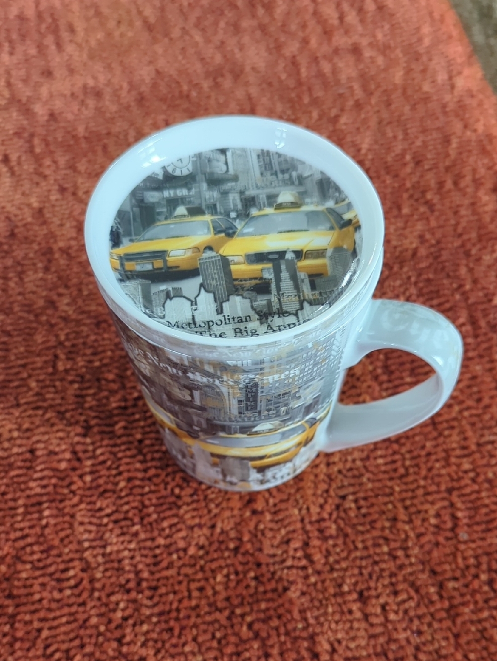NWOT Brand New New York Yellow Taxi Ceramic Coffee Mug - Cityscape Design